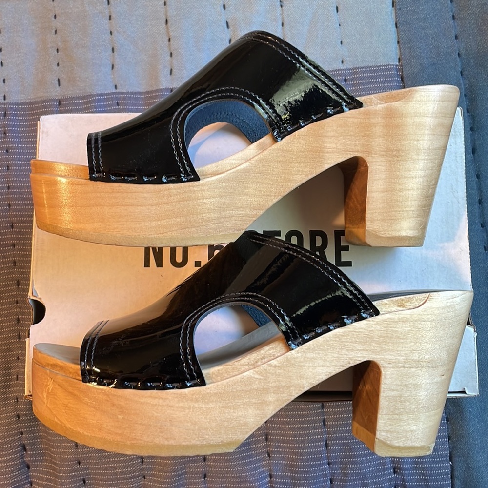 No. 6 Alexis Cut Out Platform Slide Clogs